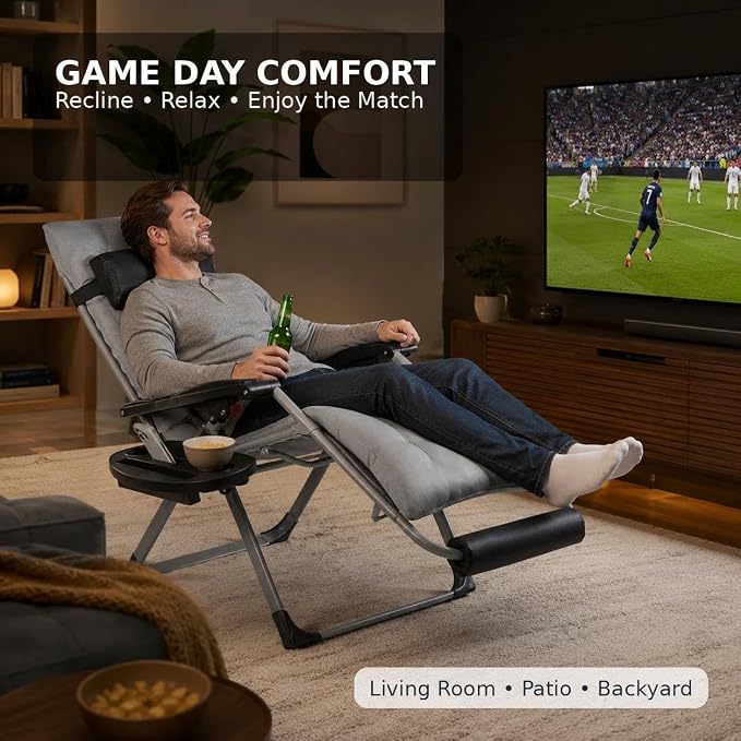 Yaheetech 29" Zero Gravity Chair Adjustable, - Image 3