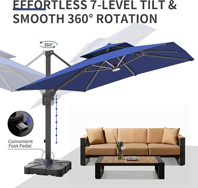 10 X 13 FT Cantilever Patio Umbrella - Image 6