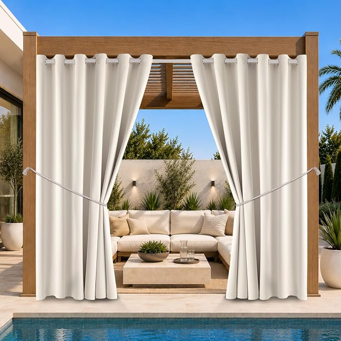 DIVA EN CAMINO DEC Outdoor Patio Curtain Waterproof Darkening Thermal Insulated by DivaenCamino