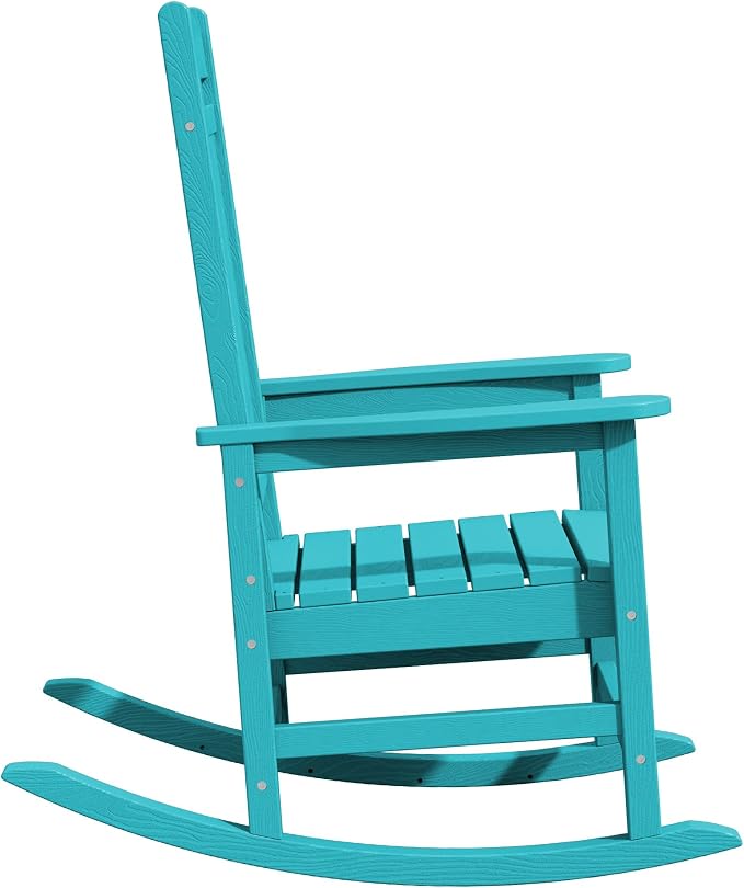 Oversized Outdoor Rocking Chairs Set of 2, HDPE Porch Rocker, Aruba | - Image 10