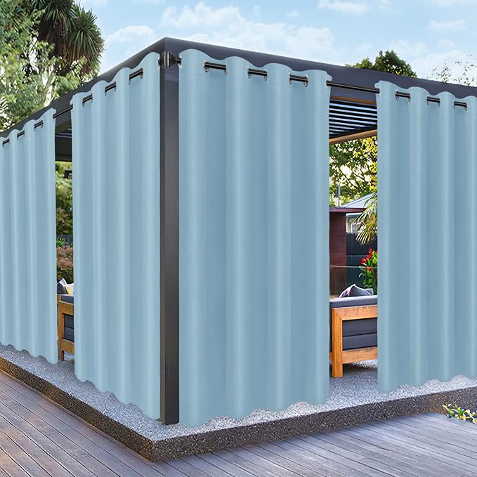 PureFit Outdoor Curtains for Patio Waterproof Weatherproof Outside Curtains | by PureFit