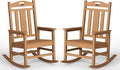 Oversized Outdoor Rocking Chairs Set of 2, 380lbs Heavy-Duty Large Patio Rocker by CIOKEA