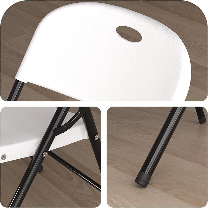 Nazhura 350 Weight Limit Heavy Duty Plastic Folding Chair - Image 6