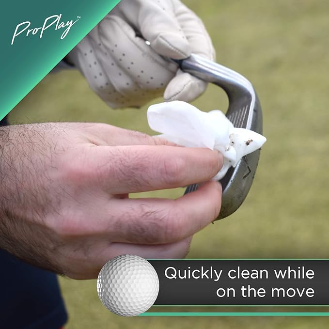 ProPlay Ball & Club Cleaning Wipes | Powerful Cleaner Removes Dirt, Grass, and Sand | Convenient, Resealable Pack - Unscented 3 Pack
