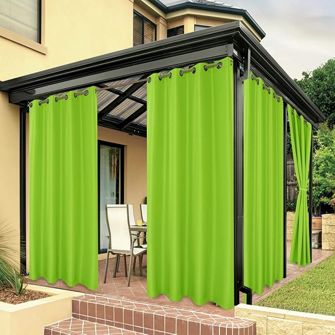BONZER Outdoor Curtains for Patio Waterproof | Thick Privacy Grommet Light by Bonzer
