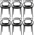 2xhome Modern Dining Chair | Stackable Indoor or Outdoor Entangled Side Chair | by 2xhome