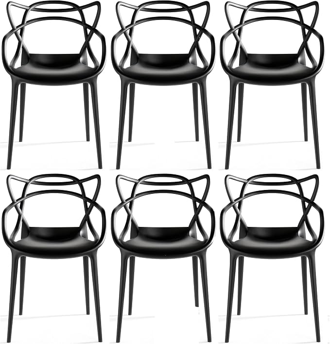 2xhome Modern Dining Chair | Stackable Indoor or Outdoor Entangled Side Chair | by 2xhome