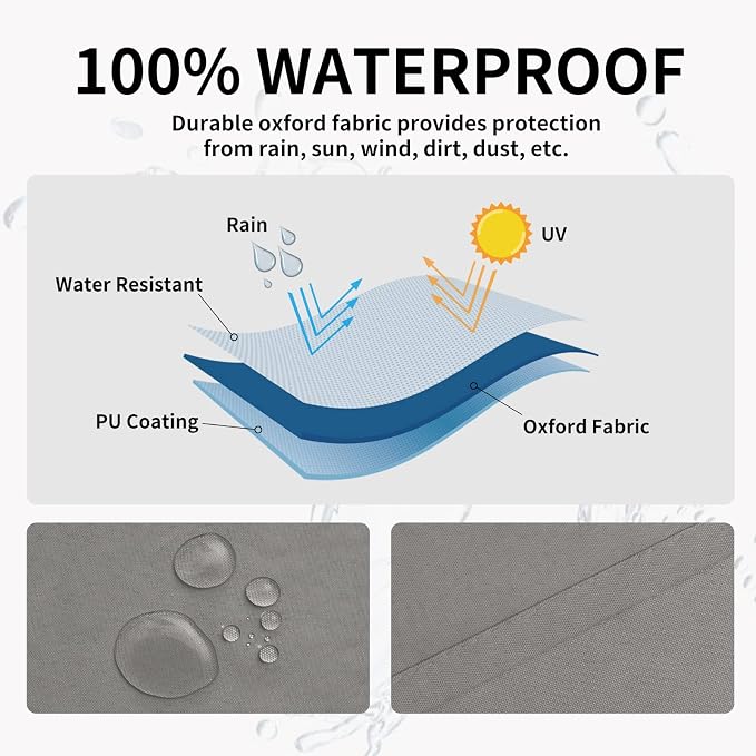 Easy-Going 100% Waterproof Outdoor Curtains 54x108 inch, Gazebo and Pergola 2 - Image 2