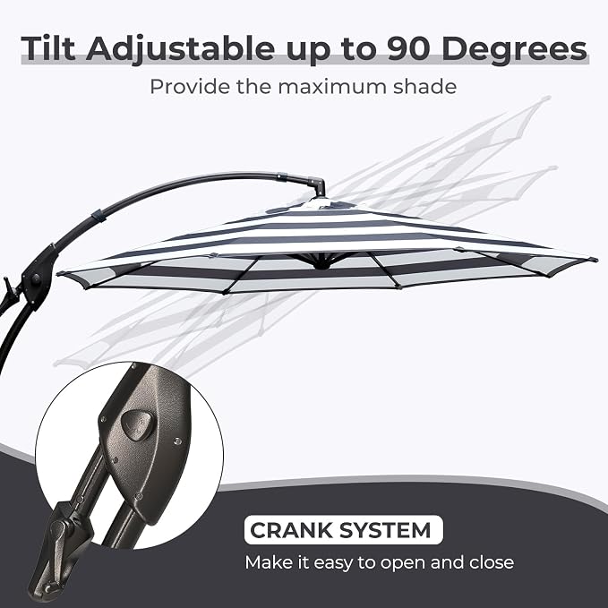 Grand patio 12FT Cantilever Round Umbrella - Image 5