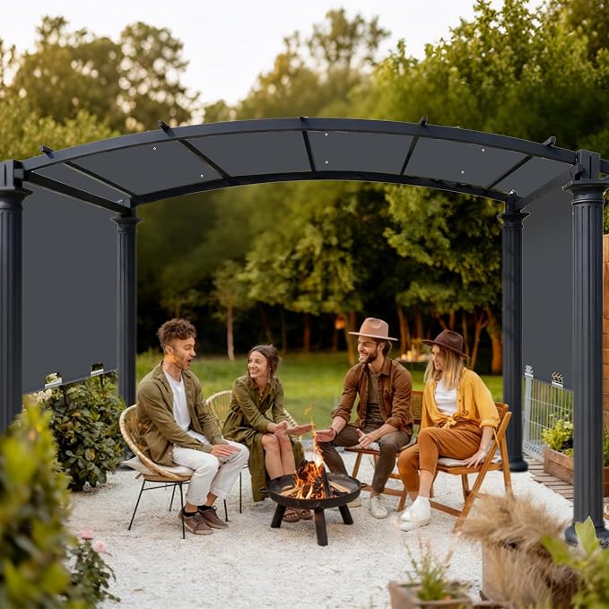 85x208 in Pergola Shade Cover for L-PG080PST Pergola | Cover Only, Light Gray - Image 7
