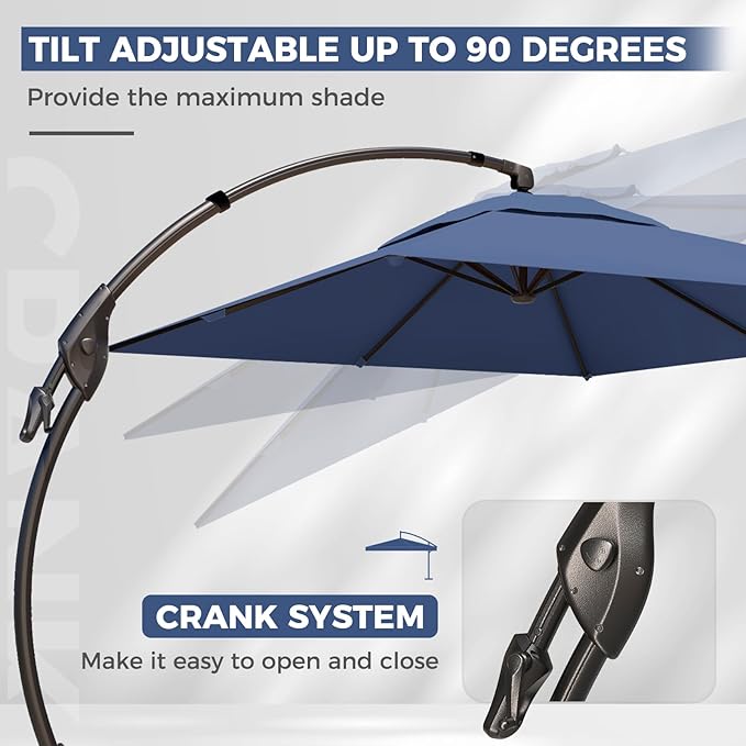 Grand patio 9x12 FT Large Cantilever Umbrella - Image 5
