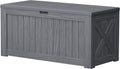Devoko 120 Gallon Deck Box Resin Outdoor Storage Box Waterproof | Large Outdoor by DEVOKO