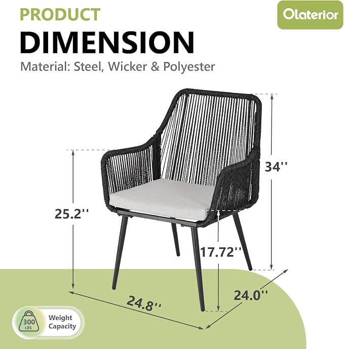 Patio Dining Chairs, Outdoor Dining Chairs - Image 3