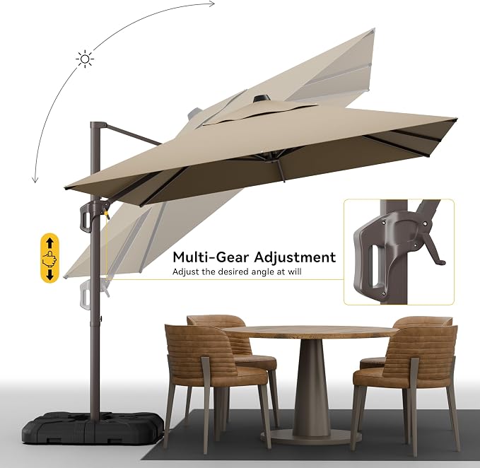 9x12 FT Cantilever Patio Umbrella - Image 3