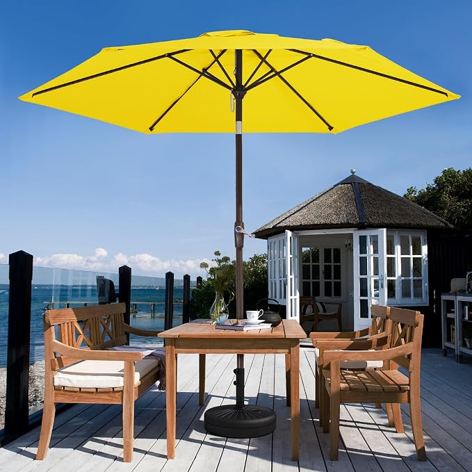 JEAREY 7.5 ft Outdoor Patio Umbrella, Table Umbrella, Tilt & Crank lift - Image 8
