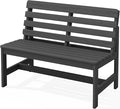 SERWALL Armless Outdoor Bench, All Weather HDPE Porch Bench, 1 Pack, Suitable by SERWALL