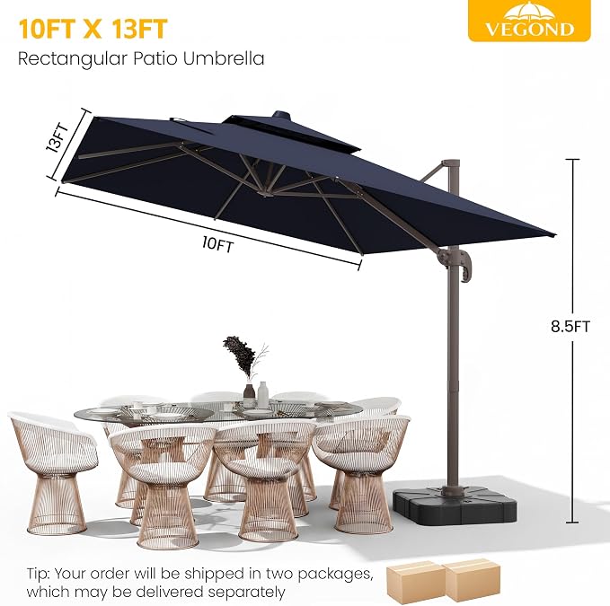 10x13 FT Patio Cantilever Umbrella - Image 2