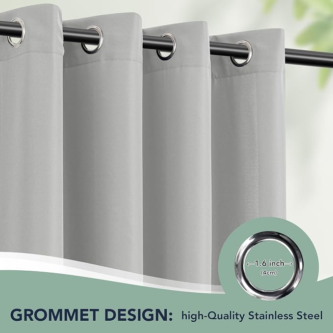 Patio Curtains Outdoor Waterproof, Privacy Drapes | Weatherproof & Sun Blocking - Image 6