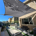 Sun Shade Sail 15' x 15' x 15' Dark Grey Rectangle Canopy Sail Shade Cover UV by SUNLAX