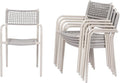 Patio Chairs Set of 6, Stackable Outdoor Dining Chairs by Unknown