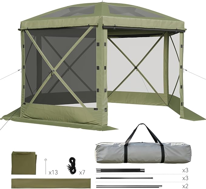Aoxun 12x12ft Pop Up Canopy Tent, Screen Tent - Image 6