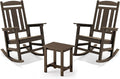 LUE BONA Outdoor Rocking Chairs Set, Poly Porch Rockers by LUEBONA