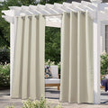NICETOWN Outdoor Patio Curtains Waterproof, Stainless Steel Grommet Porch Decor by NICETOWN