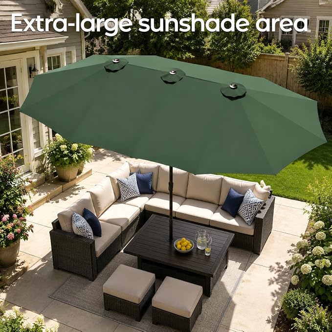 DomeShade 15ft Large Patio Umbrella - Image 3