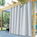 Outdoor Curtains Waterproof W100 x L95 Inch Greyish White, 1 Panel | Thick by StangH