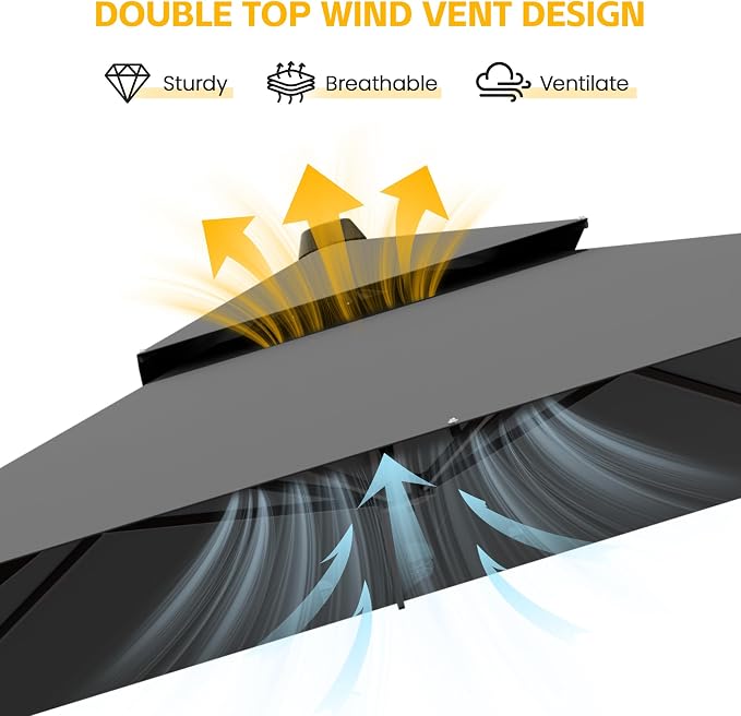 10x10 FT Patio Cantilever Umbrella - Image 7