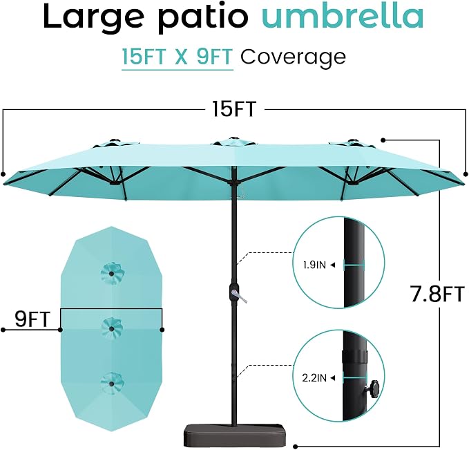 DomeShade 15ft Outdoor Umbrellas - Image 2
