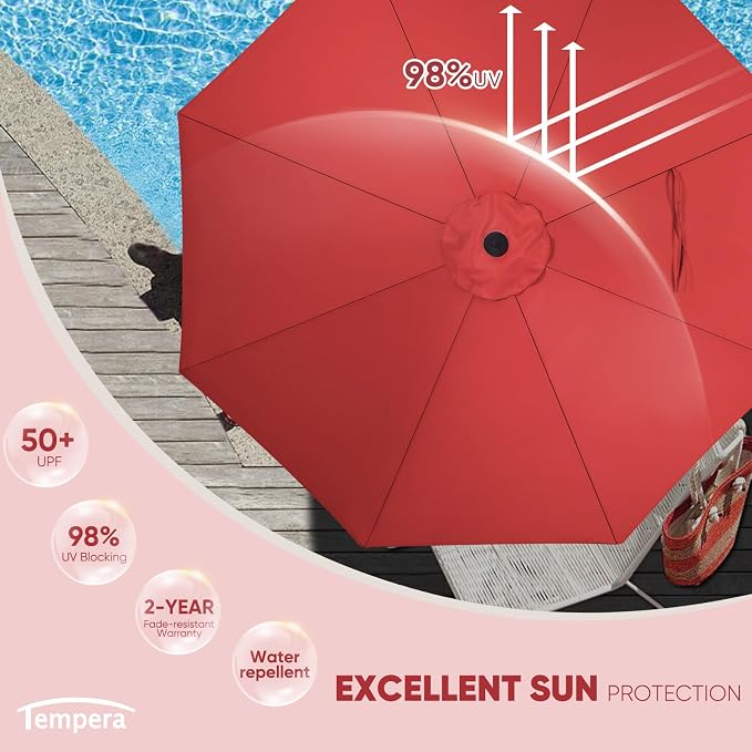 Tempera Patio Market Outdoor Table Umbrella - Image 3