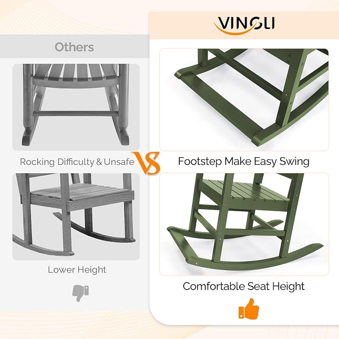 VINGLI Outdoor Rocking Chair - Image 6