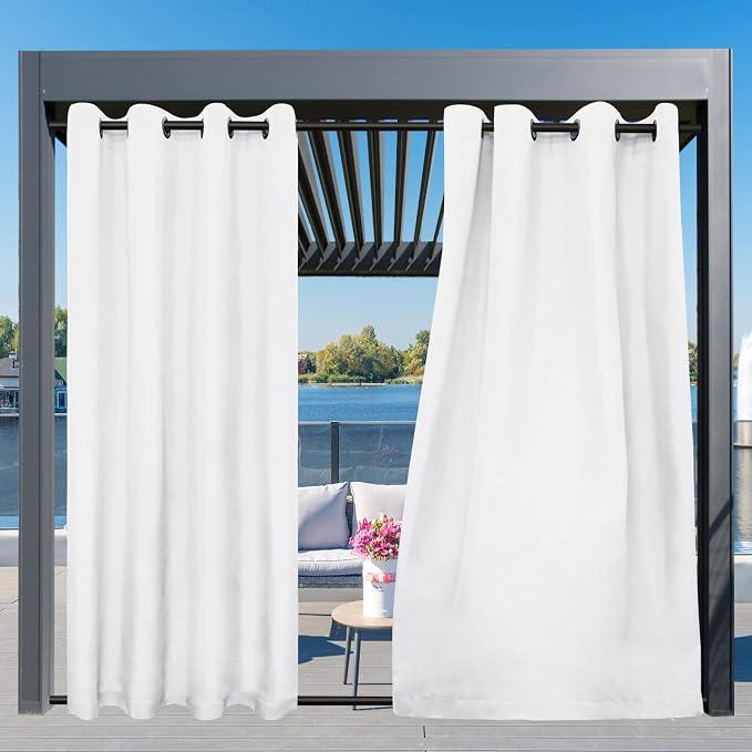Easy-Going Outdoor Curtains for Patio 1 Panel, 54x84 inch, Weatherproof Privacy - Image 3
