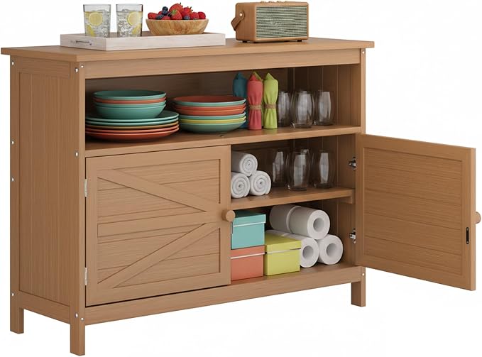 HIPS All-Weather Outdoor Storage Cabinet, Outdoor Sideboard by CONGFUTT