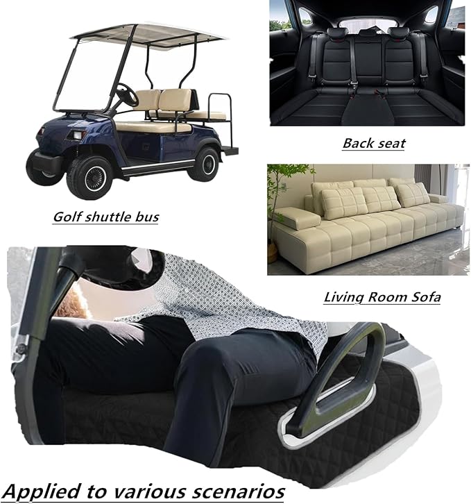 Golf Cart Heater, Heated Golf Cart Seat Cover - USB Powered 4-Zone Warming Pad & Electric Blanket for Golf Carts, 3-Temperature Settings with Portable Foldable Design (Grey)