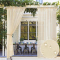 MIULEE Cream Beige Waterproof Outdoor Sheer Curtains by MIULEE
