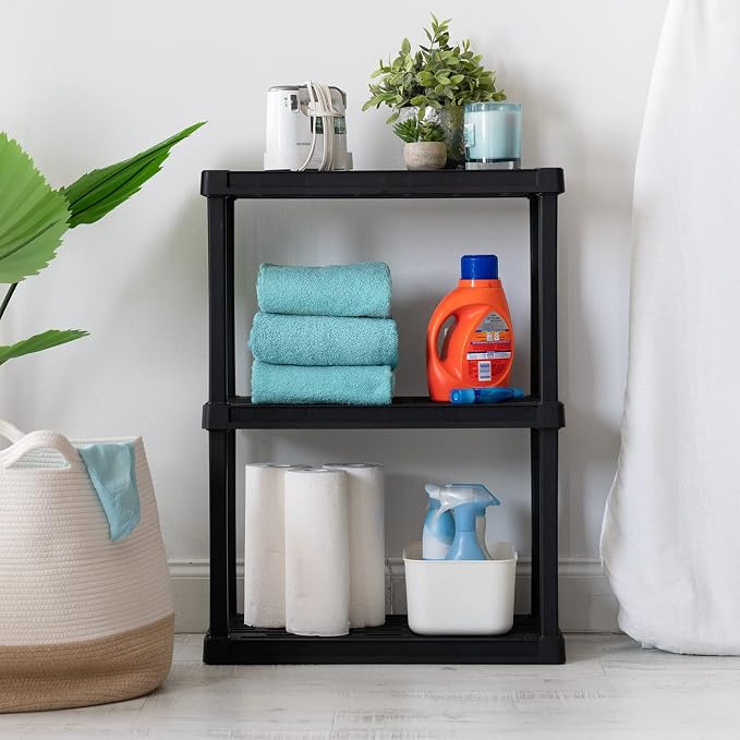IRIS USA Plastic Storage Shelves |Made in USA| 33"H x 24"W x 12"D - Image 8