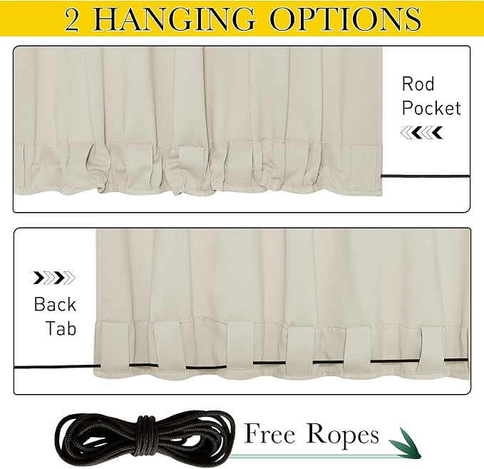 NICETOWN Windproof Outdoor Curtains - Image 2
