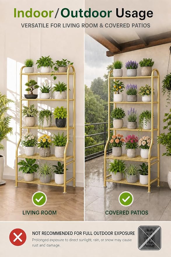 5-Tier Metal Plant Stand - Image 7