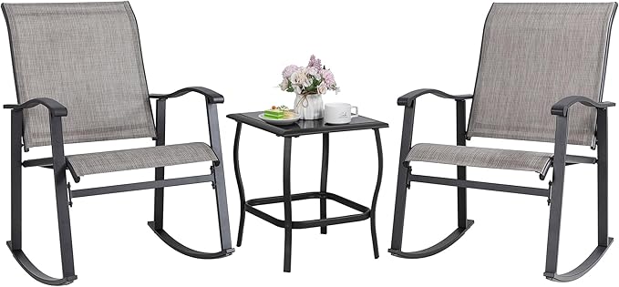 Shintenchi 3 Piece Rocking Bistro Set, Outdoor Furniture by Shintenchi%7CFurnitureMadeforRealLife