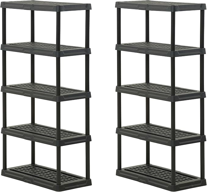CENTREX 5-Tier Heavy Duty Plastic Storage Shelves by Unknown
