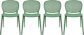2xhome Set of 4 Patio Dining Chairs | Modern Stackable Outdoor Pool Side Chair by 2xhome