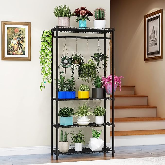 Xiofio Plant Shelf for Indoor Plants Outdoor, Metal Plant Stand, Tier Plant - Image 3