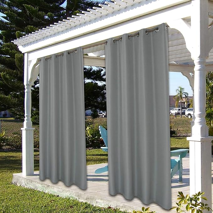 BONZER Outdoor Curtains for Patio Waterproof Thick Privacy | Grommet Light - Image 7
