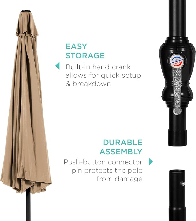 Best Choice Products 10ft Outdoor Patio Umbrella, Outdoor Table Umbrella - Image 6