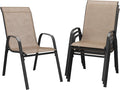 DIFY Patio Chairs Set of 4, Stackable Outdoor Dining Chairs Set by DIFY