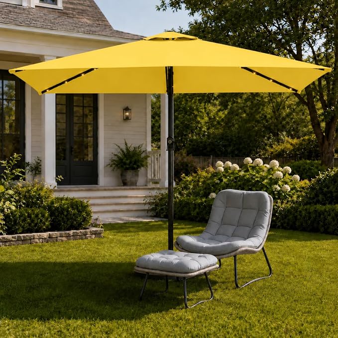 6.5 x 10ft Rectangular Patio Umbrella - Image 9