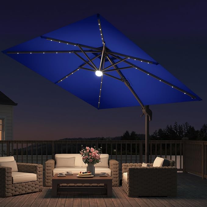 JZAC & QZYD 9x9 FT Cantilever Offset Patio Umbrella - Image 2
