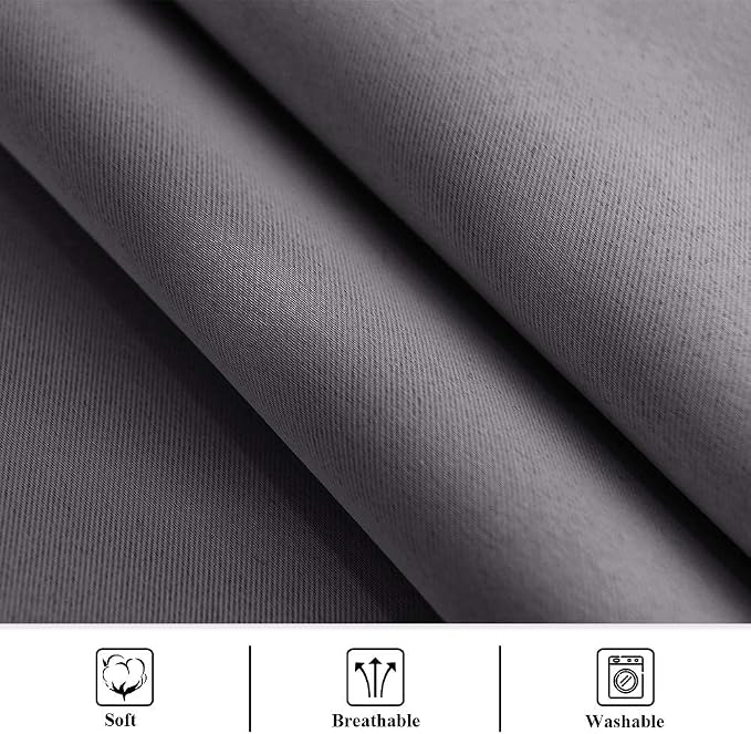 Outdoor Waterproof Curtains W52 x L108 Inch Grey, 1 Panel | Heavy Weighted - Image 6